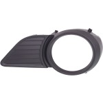 Front Fog Light Molding for Toyota Sienna 2011-2017, Right (Passenger), Black without Chrome Trim and Park Distance Control Sensor Holes, Base/LE/XLE Models, Replacement