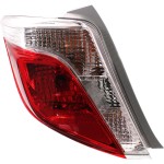 Tail Light for Toyota Yaris Hatchback 2012-2014, Left (Driver), Lens and Housing, Replacement