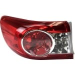 Tail Light for TOYOTA COROLLA 2011-2013, Left (Driver), Outer, Lens and Housing, Designed for Japan Built Vehicle, Replacement
