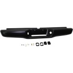 Step Bumper Face Bar and Pad for Toyota Tacoma 1995-2004, Painted Black, with Pad Provision, without Mounting Bracket, Fleetside, Replacement