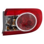 Tail Light Assembly for Toyota Corolla 2011-2013, Right (Passenger) Outer, Halogen, North America Built Vehicle, Replacement