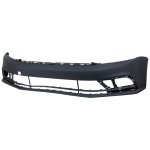 Front Bumper Cover for Volkswagen Jetta 2015-2018, Primed (Ready to Paint), without Headlight and Park Assist Sensor Holes, Excludes GLI Model, Sedan, Replacement