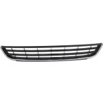 Front Bumper Grille for Volkswagen Jetta 2011-2014, Black/Chrome, Sedan, Excludes GLI Model, Replacement