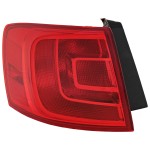 Tail Light Assembly for Volkswagen Jetta Sedan 2011-2018, Left (Driver), Outer, Halogen, without Rear Fog Lights, fits Hybrid 2013-2014, Replacement