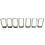 Front Bumper Grille Molding for Jeep Grand Cherokee 2014-2016, Satin Platinum with Insert, Code MAD, Replacement