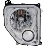 Headlight Assembly for Jeep Liberty 2008-2012, Right (Passenger), Halogen, without Black Bezel, without Fog Light, Oval Bulb Shield, Replacement