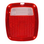Tail Light Lens for Jeep Wrangler 1987-2006, Right (Passenger)=Left (Driver), w/ Gasket and Crew, Replacement