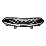 Grille for Kia Forte 2019-2021, EX/S Model, Chrome Shell with Painted Black Insert, Replacement