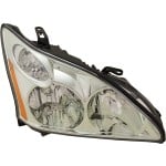 Headlight Lens and Housing for Lexus RX330 2004-2006, RX400H 2006-2008, RX350 2007-2009, Right (Passenger), Halogen, Japan Built, Replacement