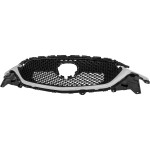 Grille for Mazda CX-5 2019-2021, Dark Gray Shell and Insert with Chrome Molding, Around View Monitor, Smart City Brake System, Without Cylinder Deactivation, Replacement