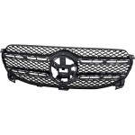 Textured Black Shell and Insert Grille for Mercedes-Benz GLE350/GLE450 (2020-2022), With Camera Hole, Excluding AMG Package and Adaptive Cruise Control, Replacement