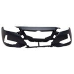 Front Bumper Cover for Nissan Sentra 2020-2023, SR/SR Premium, Primed (Ready to Paint), with Camera Hole, Replacement