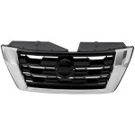 Grille for Nissan Armada 2021-2022, Painted Black Shell and Insert with Chrome Molding, for S/SV Models, Replacement