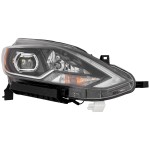 Headlight Assembly for Nissan Sentra 2016-2017, Right (Passenger) Side, LED, Replacement