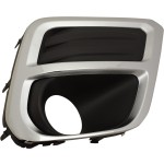 Front Fog Light Molding for 2019-2021 Subaru Forester, Right (Passenger) Side, Black with Chrome Trim, Limited Model Replacement