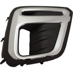 Front Fog Light Molding for Subaru Forester 2019-2021, Right (Passenger), Black with Chrome Trim, Premier/Touring Models, Replacement