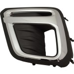 Front Fog Light Molding for Subaru Forester 2019-2021, Left (Driver), Black with Chrome Trim, Premier/Touring Models, Replacement