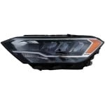 LED Headlight Assembly for Volkswagen Jetta 2019-2023, Left (Driver), Composite Type, Excludes GLI Model, Replacement (CAPA Certified)