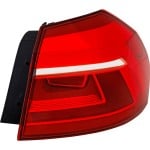 Tail Light Assembly for Volkswagen Passat 2016-2017, Right (Passenger), Outer, Halogen, Replacement