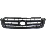 ABS Plastic Grille for Toyota Highlander 2004-2007, Painted Black Shell and Insert, Suitable for Base/Limited Models, Replacement