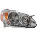 Headlight Assembly for Toyota Corolla 2003-2004, S Model, Right (Passenger) Side, Halogen, Replacement