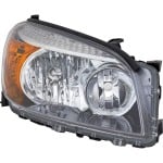 Headlight for Toyota RAV4 2006-2008, Right (Passenger) Side, Clear Lens, Black Interior, Sport Model, Lens and Housing, Replacement