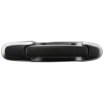 Exterior Rear Door Handle for Toyota Sienna 1998-2003, Right (Passenger)=Left (Driver), Smooth Black, Side Sliding Door, without Keyhole, Power Lock, Replacement