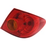 Tail Light Assembly for Toyota Corolla 2003-2004, Right (Passenger), Outer, Replacement