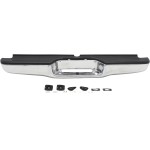 Step Bumper Face Bar and Pad for Tacoma 1995-2004, with Pad Provision, without Mounting Bracket, Fleetside, Chrome, Suitable for All Cab Types, Replacement