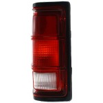 Tail Light for Dodge Full Size Pickup 1988-1993, Left (Driver), Lens and Housing with Black Trim, Replacement