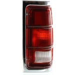 Tail Light for Dodge Full Size Pickup 1981-1987, Right (Passenger) Side, Lens and Housing with Chrome Trim, Replacement