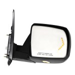 Right (Passenger) Mirror for Toyota Sequoia (2008-2011, Limited/Platinum Models) & Tundra (2007-2013, Limited Model), Non-Towing, Power Operated & Folding, Heated, Chrome, with Memory, Puddle Light & Signal Light, Replacement