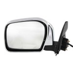 Power Mirror for Toyota Tacoma 2001-2004, Left (Driver), Manual Folding, Non-Heated, Chrome, for Pre Runner, 2WD (Two-Wheel Drive) / Base/DLX, 4WD (Four-Wheel Drive) Replacement