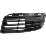 Fog Light Cover for Volkswagen Jetta 2005-2010, Left (Driver), Outer, Textured Black, without Fog Light Hole, Replacement