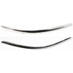 Front Bumper Molding for Volkswagen Passat 2001-2005, Right (Passenger) Side, Upper, Chrome, New Body Style, Plastic, Replacement