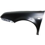 Front Fender for Volkswagen Jetta 1999-2005, 4th Gen, Left (Driver), Primed (Ready to Paint), with Side Light Holes, Replacement