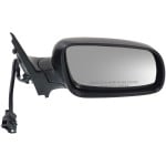 Mirror for Volkswagen Golf 1999-2006, Right (Passenger) Side, Power Adjust, Manual Folding, Heated, Paintable, Clear Glass, without Memory, Replacement