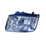 Left (Driver) Headlight Assembly for 1999 - 2002 Volkswagen Jetta, Front Headlight Replacement Housing/Lens/Cover with Fog Lights, Bright Bezel, Late Design, Composite,  1J5941017AH, Replacement 