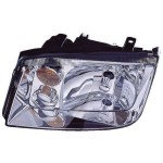 Left Driver Headlight Assembly for 2002 - 2005 Volkswagen Jetta, Front Housing/Lens/Cover, Fits 2.0L L4/2.8L V6/1.9L L4, Without Fog Lights, Type 4, from VIN# 2108642, Composite, OEM 1J5941017BJ, Replacement