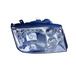 Right (Passenger) Front Headlight Assembly for 1999 - 2002 Volkswagen Jetta w/ Fog Lights, Bright Bezel, Late Design, Composite,  1J5941018AH, Replacement