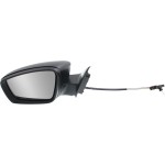 Manual Adjust, Manual Folding Mirror for Volkswagen Jetta Sedan/Hybrid, Left (Driver), Non-Heated, Textured, 2011-2018, Replacement