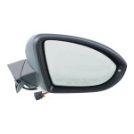 Right (Passenger) Side Mirror for Volkswagen Golf/GTI 2015-2021, Power, Manual Folding, Heated, Paintable, with Signal Light, Replacement