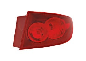 Tail Light Assembly for Mazda 3 Sedan 2004-2006, Right (Passenger) Side, Outer, Red Lens, with Standard Type Bumper, Replacement