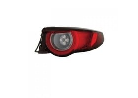 Tail Light Assembly for Mazda 3 Hatchback, 2019-2021, Right (Passenger) Side, Outer, LED with Signature Lighting, CAPA-Certified, Replacement