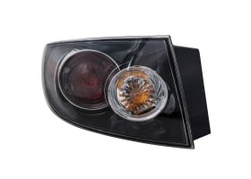 Tail Light Assembly for 2007-2009 Mazda 3 Sedan, Left (Driver), Halogen/Standard Type, Excludes GT Model, Replacement