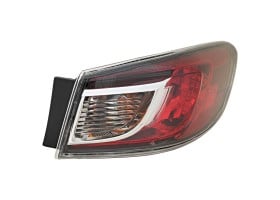 Tail Light Assembly for Mazda 3 2010-2013, Right (Passenger), Outer, Halogen/Standard Type, Sedan, Replacement