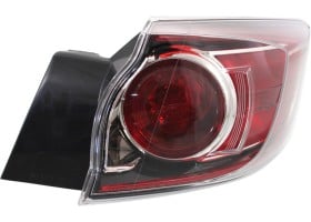 Tail Light Assembly for Mazda 3 Hatchback 2010-2013, Right (Passenger), Standard Halogen Type, Replacement