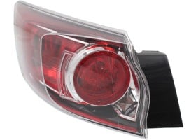 Tail Light Assembly for Mazda 3 Hatchback 2010-2013, Halogen/Standard Type, Left (Driver) Side, Replacement