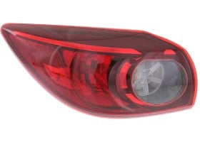 Tail Light Assembly for Mazda 3 Hatchback, 2014-2018, Left (Driver) Side, Outer, Halogen, Suitable for 2017-2018 Mexico/Japan Built Vehicle, Replacement