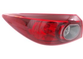 Tail Light Assembly for Mazda 3 Sedan, Left (Driver), Outer, Halogen, 2014-2018, Compatible with Mexico Built (2016-2018)/Japan Built Vehicles, Replacement